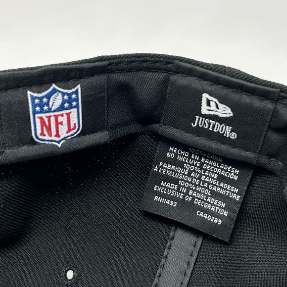 Atlanta Falcons Wool Baseball Hat Cap Fitted 7 1/4 New Era x Just Don NFL Black - Picture 9 of 11